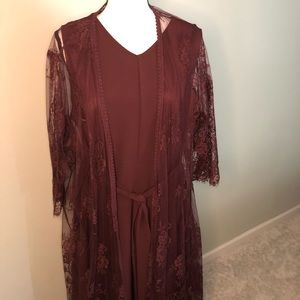 Maroon Mother of the Bride Dress